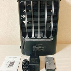 冷風機 強力 卓上クーラー 大容量 熱中症暑さ対策 急速冷却 強風量 空気清浄 ブラック 黒 取説付き コンパクトサイズ