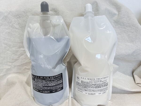 S.E.L ブラックシャンプー&ホワイトトリートメント 1000ml