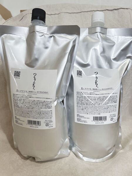 髪ドラ つるりんちょ。シャンプートリートメントセット1000ml