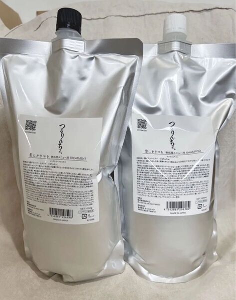 髪ドラ つるりんちょ。シャンプートリートメントセット1000ml