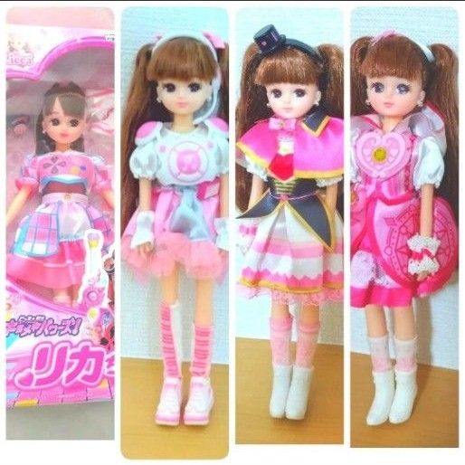 リカちゃん ガールズ戦士 4種類 中古品 人形 ドール ミラクルちゅーんず マジマジョピュアーズ ファントミラージュ キラパワ