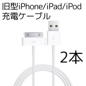 2本 旧型 iPhone iPad iPod充電器 1m 充電 ケーブル USB 白 Type