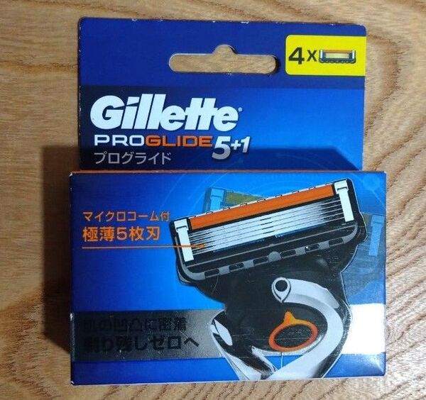 【パッケージにダメージ有り】ジレット プログライド 5+1 替刃4個入 新品未使用未開封 純正品【ゆうパケットポストmini発送】