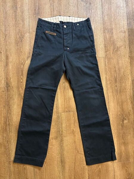 W30!ANACHRONORM 初期コットンパンツ チノパン レザー切替アナクロ