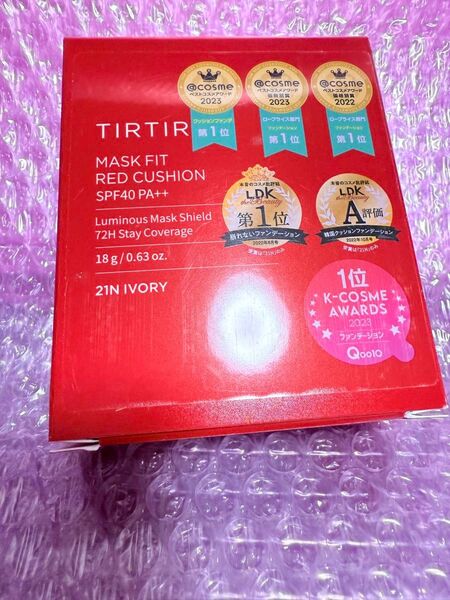 ティルティル マスクフィットレッドクッション TIRTIR ファンデーション 21N 新品未開封 箱に傷 通常サイズ18g×1個