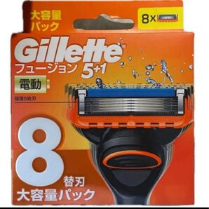 ジレット フュージョン5+1 替刃8個入り 電動タイプ×1個。