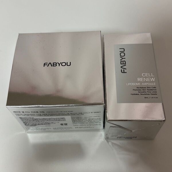新品 FABYOU セルリニュー リポソームアンプル 美容液 30ml リポソームクリーム 50ml 2点セット 韓国 美肌