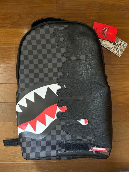 新品 sprayground unfinished shark backpack