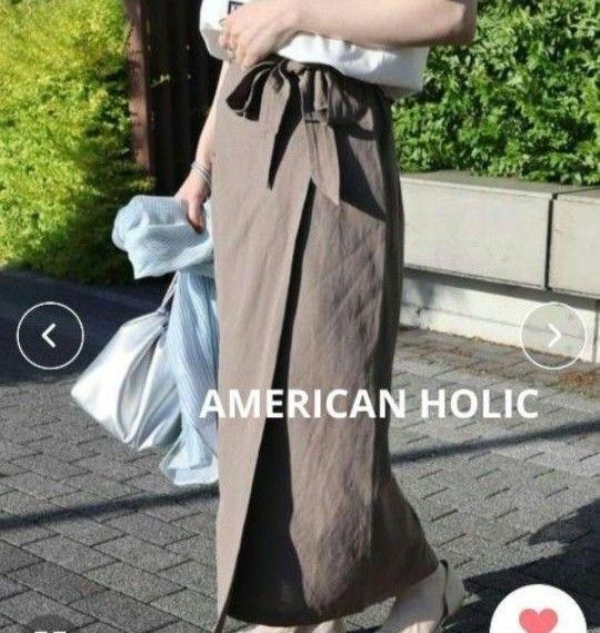 アメリカンホリックAMERICAN HOLIC ラップ風タイトスカート