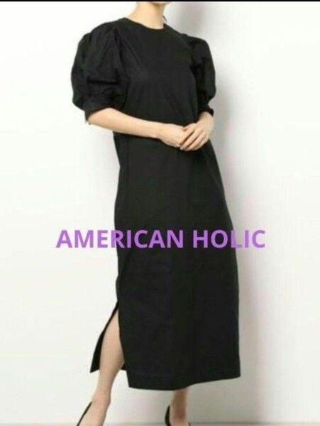 AMERICAN HOLIC アメリカンホリックパフスリープラインワンピース