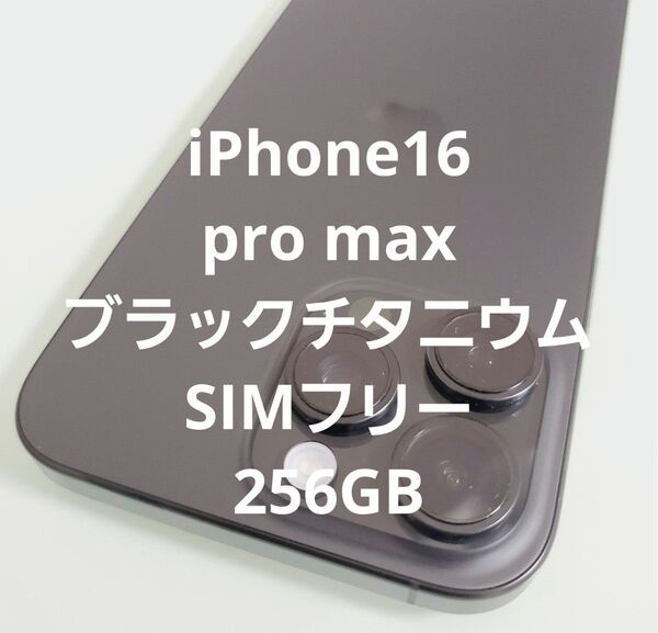 iPhone16 pro max ブラックチタニウム SIMフリー 256GB