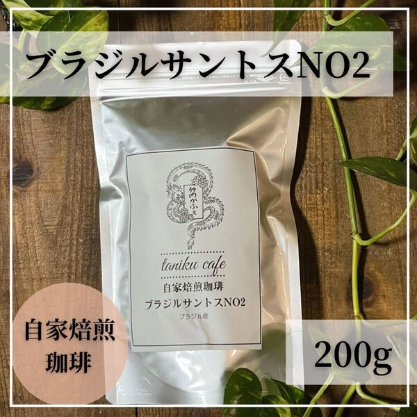 自家焙煎コーヒー ブラジルサントスNO2 200g コーヒー豆
