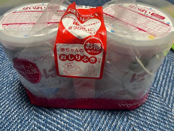和光堂 はいはい 粉ミルク 810g 3缶セット おしりふきおまけ付き
