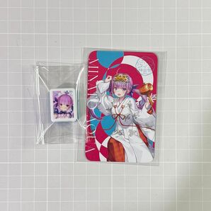 湊あくあ ホロライブ アトレ秋葉原 神田祭 特典 カード 牌 2点セット イラストカード 結城さくな