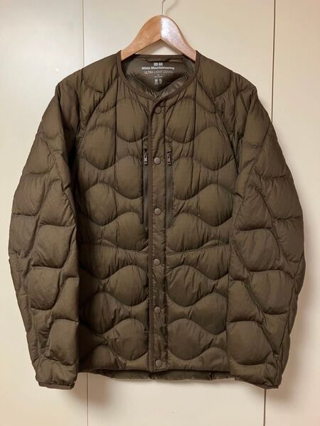 ユニクロ White Mountaineering ウルトラライトダウンジャケット ダークブラウン M
