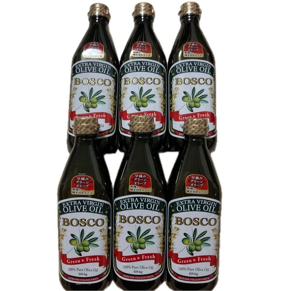 ☆新品☆ BOSCO ボスコ エキストラバージン オリーブオイル 日清オイリオ 684g 6本 大容量