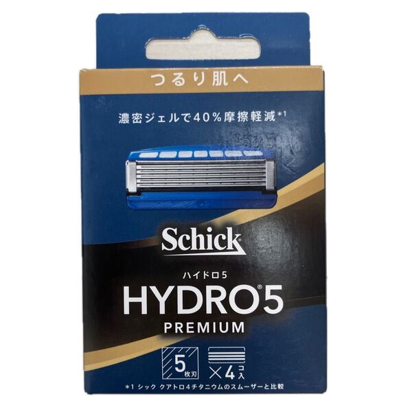 ☆新品☆Schick シック ハイドロ5 プレミアム つるり肌へ 5枚刃 替刃 4個入 × 1セット