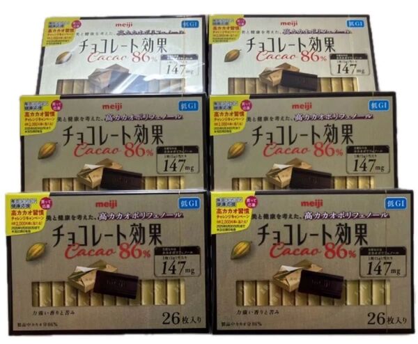 ☆新品☆明治 チョコレート効果86% 高カカオポリフェノール 6箱