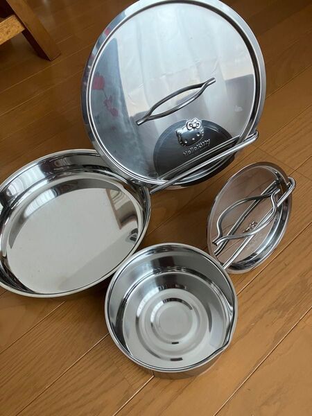 ステンレスフライパン、片手鍋IH対応