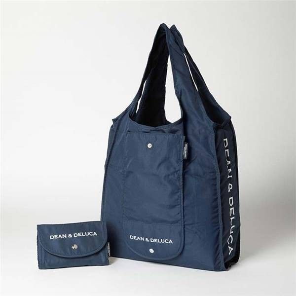 「新品未使用品」 ディーンアンドデルーカ エコバッグ ネイビー 岡山限定 ショッピングバッグ 正規店購入
