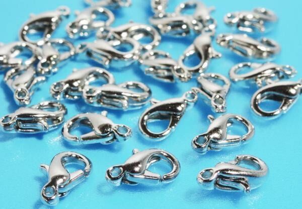 ●新品●50個 ★カニカン10mm★ 韓国製金属パーツ◆シルバー