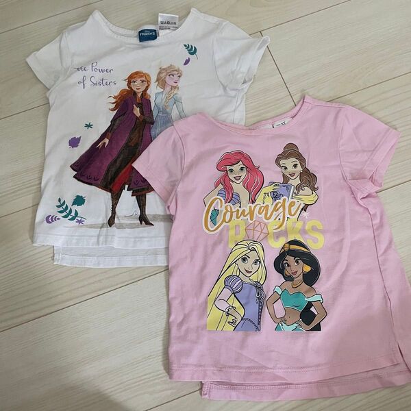 ディズニー プリンセス 半袖Tシャツ Tシャツ キッズ 半袖 女の子 トップス カットソー