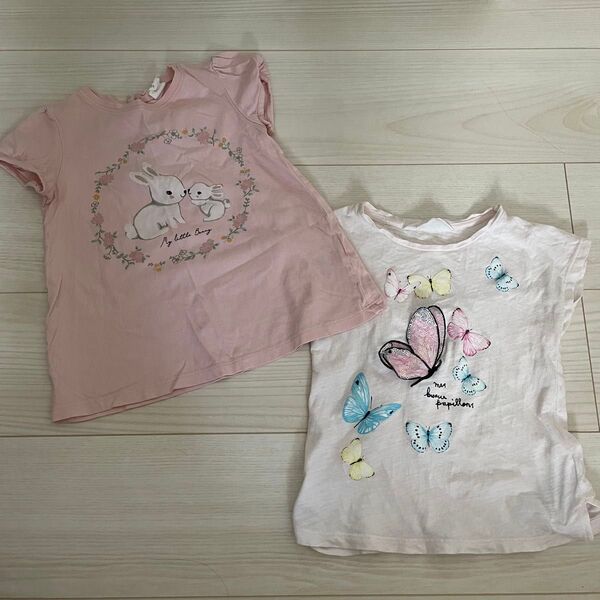 H&M 女の子 半袖Tシャツ Tシャツ キッズ 2枚セット