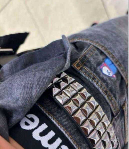 黒 スタッツベルト y2k sk8 スケーター bigboy supreme