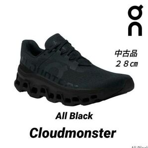 【中古品!!】On Cloudmonster オールブラック 28㎝