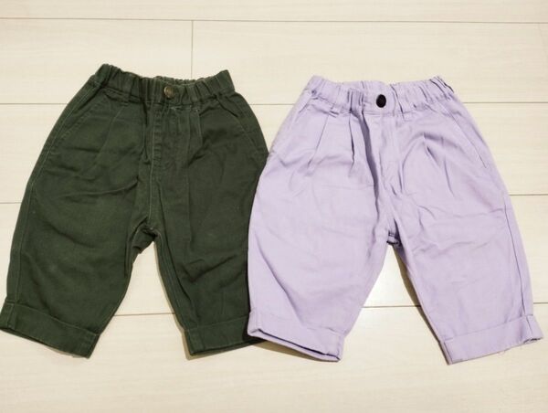 ズボン パンツ 90 95 100 カーキ ラベンダー キッズ ベビー 男の子