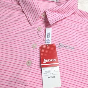 新品タグ付き【 SRIXON 】スリクソンゴルフ 半袖 ポロシャツ ピンク Lサイズ 未使用 SLP3064 母の日 プレゼント