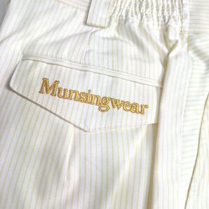 新品 タグ付き【 Munsing wear】マンシング ストライプ パンツ 9号 デサント 定価19,000円 母の日 プレゼント