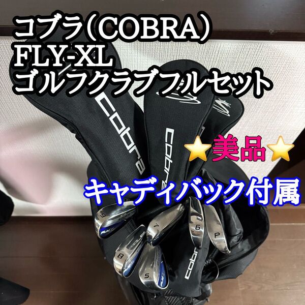 美品 コブラ FLY-XL メンズ ゴルフクラブフルセット キャディバッグ付 初心者 バッグ付 フレックスS 本格派