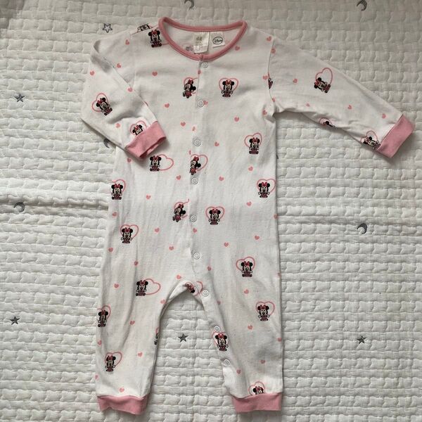H&M ミニーマウスロンパース 6-9m 75cm