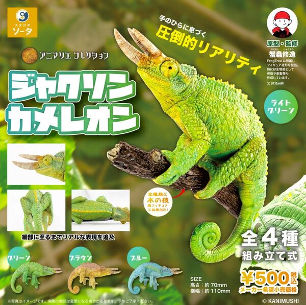 全4種フルコンプセット【アニマリエコレクション ジャクソンカメレオン】新品未開封 匿名配送 カプセル版 ガチャ フィギュア