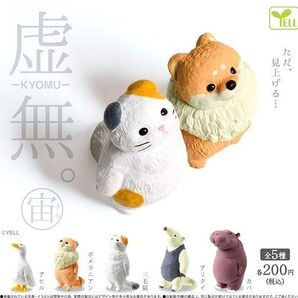 全5種フルコンプセット【KYOMU 虚無。宙】新品未開封 匿名配送 ガチャ カプセルトイ 犬 猫 アヒル カバ アリクイ