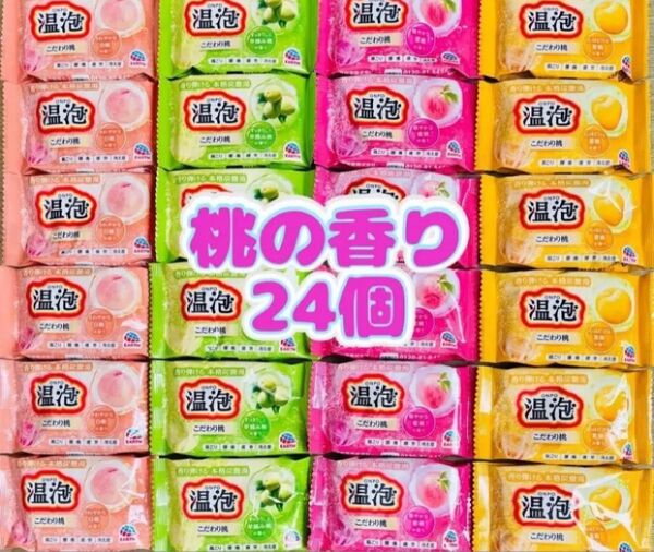 入浴剤 温泡 アース製薬 透明湯 桃 4種類24個