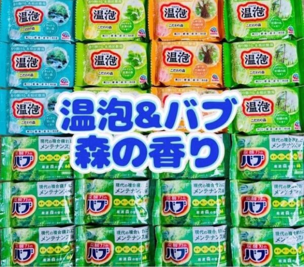 入浴剤 温泡 アース製薬 透明湯 こだわり森 バブ 定番 5種類24個