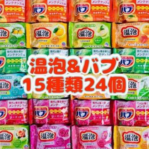 入浴剤 温泡 ゆず ローズ 森 定番 花王バブ 薬用入浴剤 15種類24個