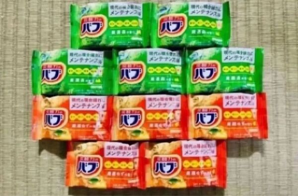 入浴剤 花王バブ kao ゆず、森の香り 定番 柑橘系 10個 色付き透明湯 数量限定 期間限定 薬用入浴剤