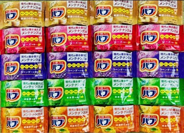 定番 入浴剤 花王バブ 5種類20個 色付き透明湯 kao 炭酸力 新商品 透明湯