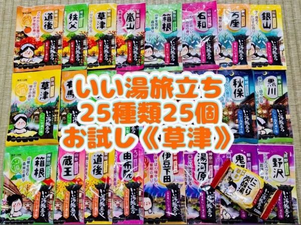 白元アース いい湯旅立ち 入浴剤 25種類 25個 詰め合わせ にごり湯 お試し1錠 草津