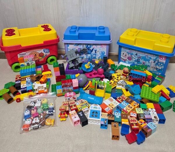 アンパンマンブロックラボ 沢山セット アンパンマン ブロック LEGO 3BOX以上のブロックです