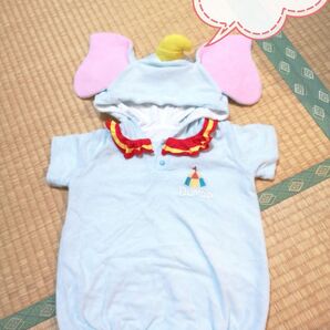 ダンボ 着ぐるみ カバーオール ロンパース ショートオール ベビー服 ディズニー 半袖ロンパース
