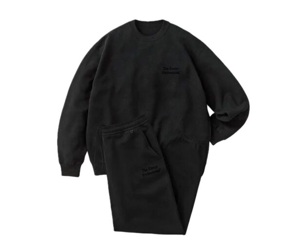 25SS ENNOY Professional Crew Sweat Set Up “Black×Black”