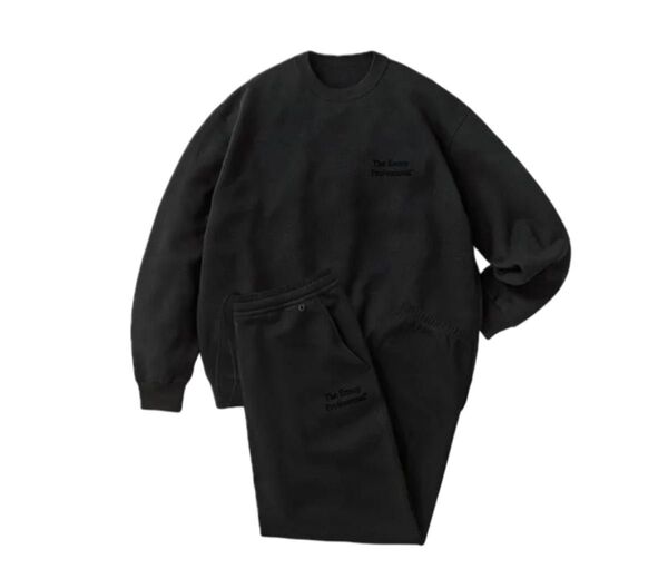 25SS ENNOY Professional Crew Sweat Set Up “Black×Black” Size M