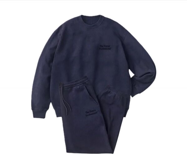 25SS ENNOY Professional Crew Sweat Set Up “Navy×Black” Size M