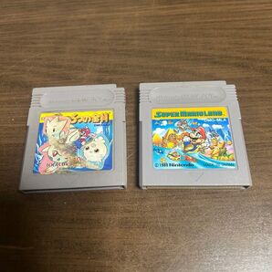 ゲームボーイソフト 2個セット スーパーマリオランドとスーパーマリオランド2 6つの金貨 used