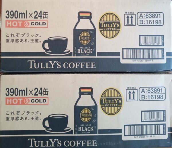新品 未開封 タリーズコーヒー ブラック 390ml が 48本