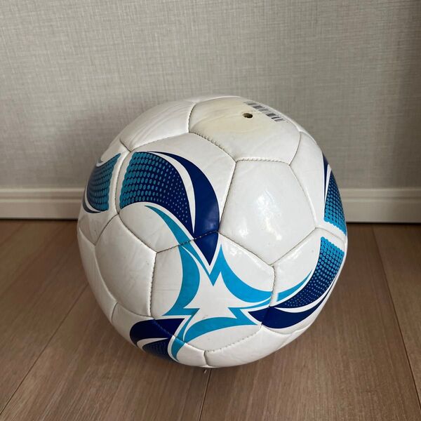 ホワイト/ブルー サッカーボール ジャンク品